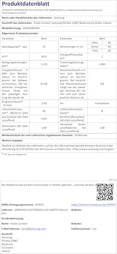 Lavavajillas Samsung 14 Juegos Wi-Fi Inox (DW60A8050FS/EF)