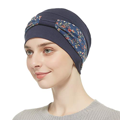 Bamboo Double Layered Comfort Beanie (Blue Dark) #TOP4
