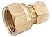 Anderson Metals 750066-1012 Pipe Fitting, Adapter, Lead Free Brass, 5/8 Compression x 3/4 In. FPT - Quantity 5