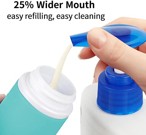 Opret 100ml Silicone Travel Bottle, 4 Pack Leak Proof Refillable Squeezable Containers with Lable 3.4oz for Shampoo, Conditioner and Toiletries, BPA Free and TSA Approved