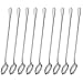 ZCENTER 9 Cucharas para Mezclar té Helado, café, cóctel, batido y Bebidas frías Acero INOX. (Cuchara de Batir)