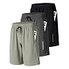 JWJ Mens Athletic Gym Workout Shorts Lightweight Quick Dry Running Basketball Shorts with Zipper Pockets