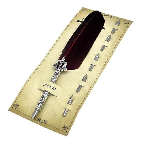 Stylo plume calligraphie vintage bordeaux pour corriger une écriture irrégulière