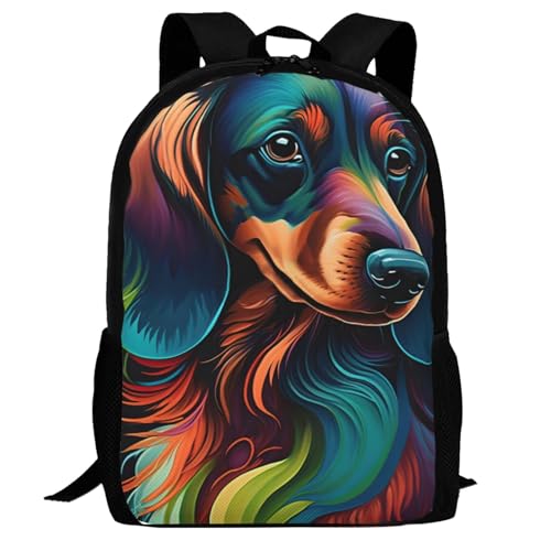 Dachshund Style Backpacks for Men Women Daypack Travel Hiking Camping Work