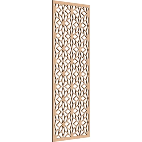Image of Lake Decorative Pierced Fretwork Wood Wall Panels, 27 3 /8 inchW x 69 3 /8 inchH x 3 /8 inchT, Hickory
