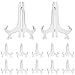 LEBQ 6 Pollici Plastica Cavalletto Piatto Decorativo per Immagini Casa Matrimonio Decorazione, 12 Pezzi (Trasparente)
