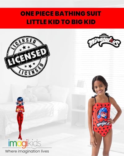 Miraculous Ladybug Girls One Piece Bathing Suit Little Kid to Big Kid2