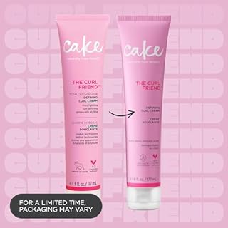 Cake Beauty Curl Defining Cream, The Curl Friend - Moisturizes and Defines Curls – For Frizz Control & Detangling - Avocado Oil, Soybean Oil & Shea Butter – For Curly Hair- 6 Fl Oz / 177 mL