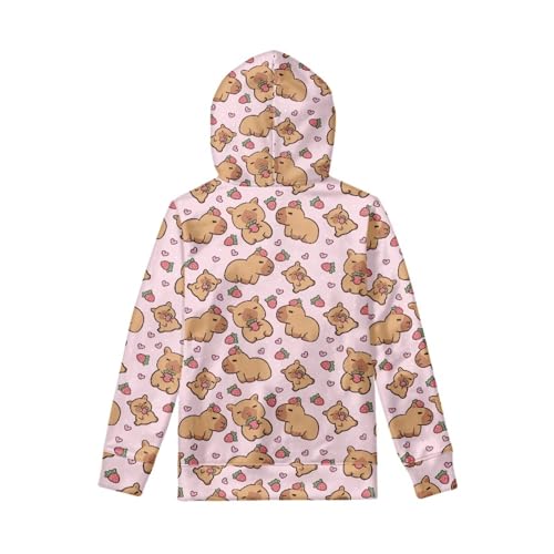 POLERO Cute Hoodies for Girls 6-16 Years Boys Hooded Sweatshirt with Pocket Long Sleeve Pullover Tops2