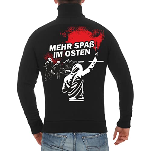 Herren Sweatjacke Übergangsjacke Ostdeutschland Mehr Spaß im Osten (mit Rückendruck) Größe M - 5XL Cover