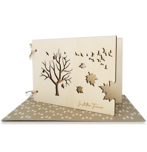 Woodland Mail Trauerkarte aus Holz - In Stiller Trauer