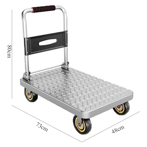 Carretilla plegable resistente con plataforma de acero miniatura 2