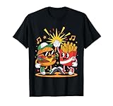 Funny Cartoon Burger Fries Snack Combo