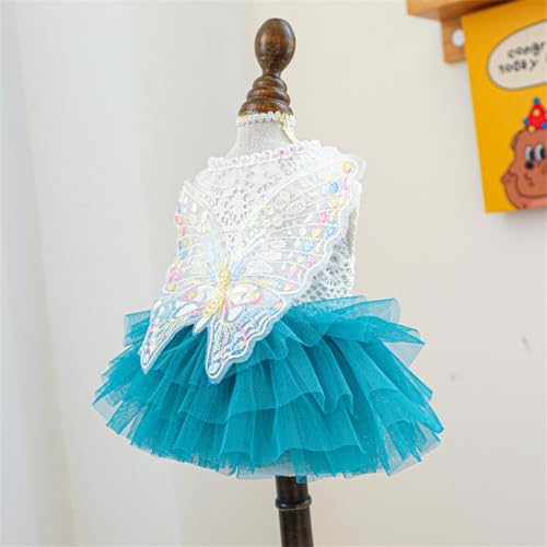 Disfraz vintage para perro pequeño vestido tul con encaje miniatura 6