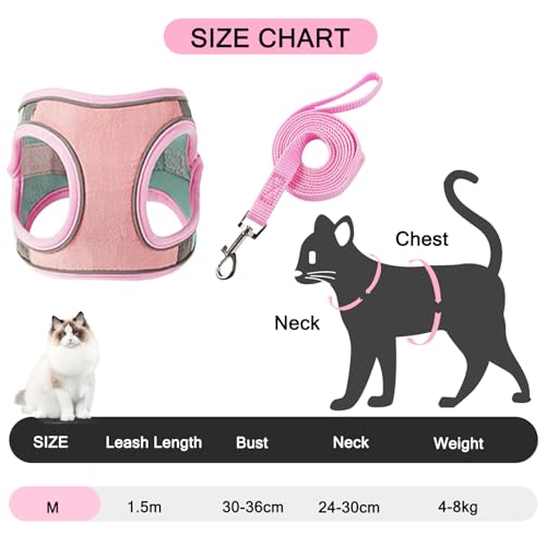 BendJoy-Cat-Harness-with-Leash-for-Outdoor-Escape-Proof-12m-Leash-for-Cats-Cat-Belt-Adjustable-Size-Breathable-Cat-Vest-Strap-Cat-Leash-with-Harness-for-Small-Medium-Large-Cat-and-Dog