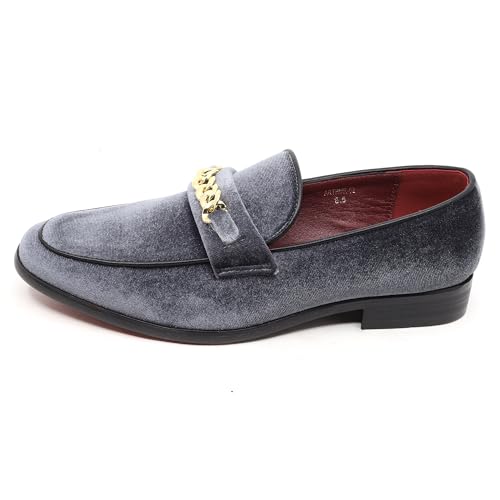 Image of Men's Vintage Velvet Designer Classic Dress Tuxedo Smoking Slipper Loafer Slip On Shoes Arthur-02