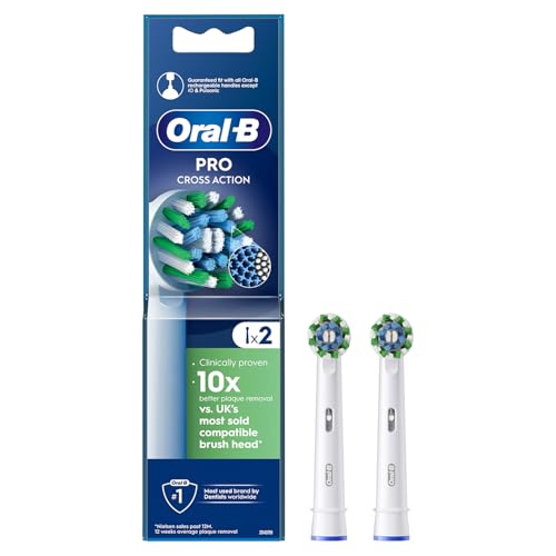 Oral B Cross Action Toothbrush Heads Pack Of 2 Replacement Refills For Electric Rechargeable