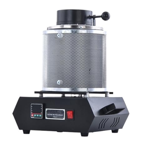 Horno De Fusión De Oro De 1500 W, Horno De Fusión Eléctrico De 1 A 3 Kg Con Crisol Y Lingotera, Kit De Horno For Oro Y Plata, Máquina De Crisol. Fundicion Rapida Eficiente(Enhanced)