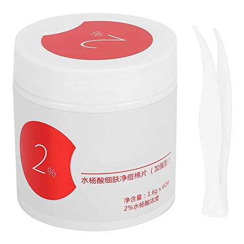 Toallitas limpiadoras limpiadoras y reparadoras exfoliantes faciales con ácido salicílico al 2% para espinillas y poros dilatados