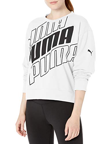 PUMA Women's Modern Sport Crew Sweatshirt, White, M