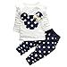 Abbigliamento Bambina Completi e Coordinati Neonata Neonato Pigiami Due Pezzi Top Pantaloni Abiti Set 2pcs Prima Infanzia (Blue, 6-9M)
