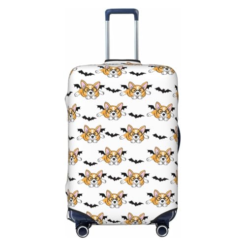 VOSERY Luggage Cover Protector Suitcase Cover - cute Halloween corgi dog bat High Elasticity Suitcase Covers Protector for Luggage (No Luggage)