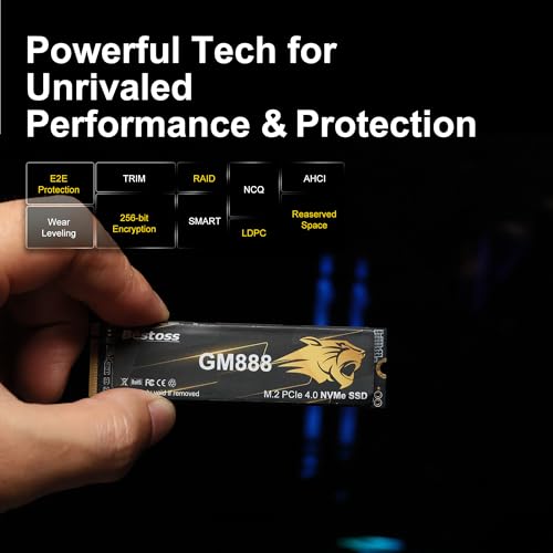 Image of Bestoss NVMe M.2 2280 SSD 512GB Internal PCIe 4.0 Gen4, Up to 7100MB /s