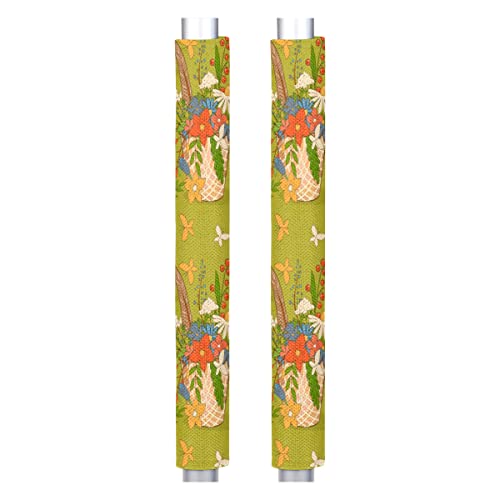 Refrigerator Handle Covers Set of 2 Firework Flower Washable Kitchen Appliance Handle Covers for Stove Oven Dishwasher Fridge Handle Cover Kitchen Accessories