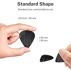 ASDTEHCY Lot de 6 médiators en celluloïd, papier peint en marbre pour guitares acoustiques, électriques, basses ou… - Les Beatles, Paul McCartney, John Lennon, RIngo Starr, George Harrison ASDTEHCY Lot de 6 médiators en celluloïd, papier peint en marbre pour guitares acoustiques, électriques, basses ou… – Image 7