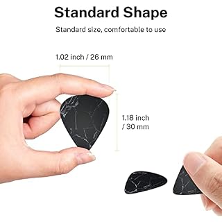 ASDTEHCY Lot de 6 médiators en celluloïd, papier peint en marbre pour guitares acoustiques, électriques, basses ou… - Les Beatles, Paul McCartney, John Lennon, RIngo Starr, George Harrison ASDTEHCY Lot de 6 médiators en celluloïd, papier peint en marbre pour guitares acoustiques, électriques, basses ou… – Image 7