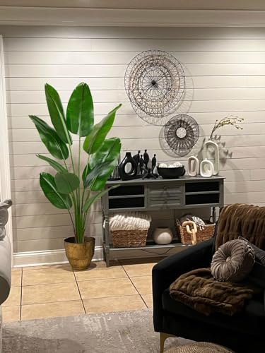 Image of Aveyas 6ft Artificial Bird of Paradise Tree for Home Decor, 6 Feet Faux Floor Plant Fake Silk Banana Leaf Tropical Trees with Pot for Indoor Outdoor House Living Room (6 ft Tall)