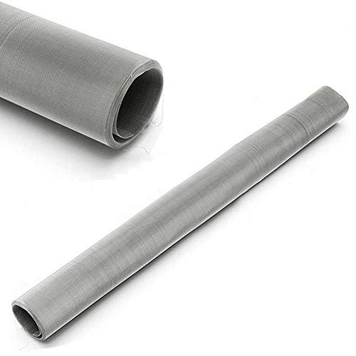 LTKJ 304 Stainless Steel Woven Wire 200 Mesh 75 Micron Fine Screen Mesh Steel Woven Mesh for Filter Mesh, Filtration Cloth, 11.8 x 23.6 Inch
