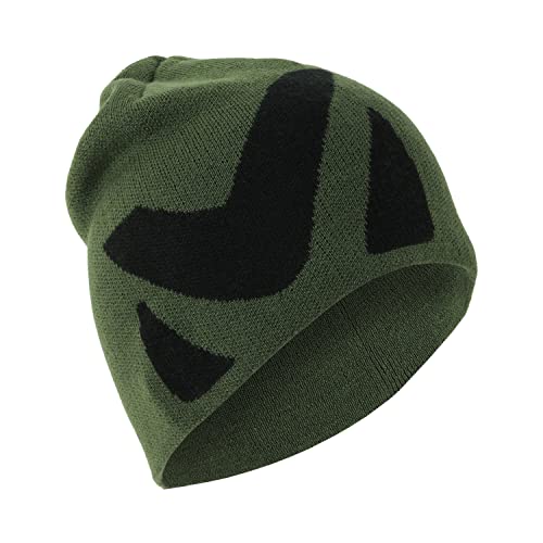 Millet - Logo Beanie - Gorro Unisex de Lana Merina - Senderismo, Trekking, Día a Día - Verde Caqui Negro