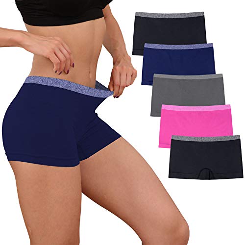 Image of DEEP TOUCH Womens Seamless Underwear Boyshort Panties Boxer Briefs No Show Panty for Ladies Comfortable