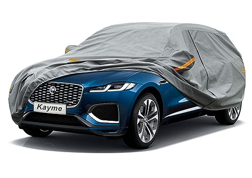 Image of Kayme Heavy Duty SUV Car Cover Custom Fit Jaguar F-PACE /F PACE (2015-2025) Waterproof All Weather for Automobiles, Full Exterior Covers Sun Rain UV Protection.（Deliver About 3-10 Days）