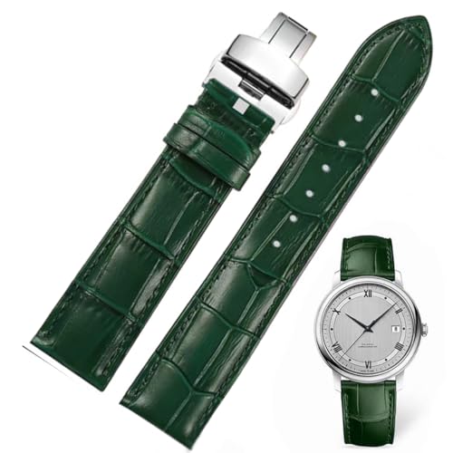 Image of Genuine Leather Watch Bands, Italian Alligator Grain Embossed Watch Straps,Quick Release Replacement Deployment Buckle Leather Watch Straps 12mm 14mm 15mm 16mm 17mm 18mm 19mm 20mm 21mm 22mm 23mm 24mm