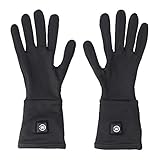 めちゃヒート 充電式 電熱 ヒーター インナーグローブ バイク ライディング 男女兼用 コードレス バッテリー駆動 [ブラック 黒 Sサイズ] MHG-01T