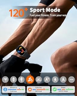 Smart Watch for Men Women Bluetooth Call, 1.85" HD Touch Screen AI Voice Smartwatch, Fitness Tracker 24/7 Heart Rate/Sleep Monitor, 120+ Sports Modes, IP68 Waterproof, smartwatch for Android & iOS