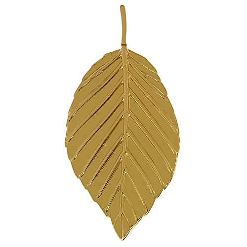 Pendentif feuille plaqué or 750/000 neuf pour femme