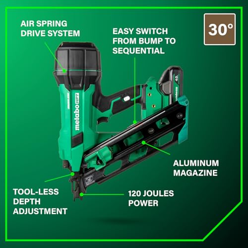 Metabo HPT 18V MultiVolt 30° Framing Nailer Kit
