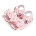 Siyova Scarpe Neonata Sandali Suola Morbida Antiscivolo Bowknot Simpatiche Pantofole Casual da Spiaggia Tinta Unita Traspirante Scarpe Bambina Battesimo Principessa (Rosa, 6-12mesi)