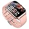 CASCHO Smartwatch Donna, 1.85'' Orologio Smartwatch con Chiamate Bluetooth/Assistente vocale AI, 115+ Sportive Smart Watch con Contapassi/Sonno/Cardiofrequenzimetro, per iOS Android Rosa lilla