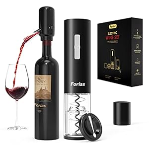 Forias Electric Wine Opener, Automatic Wine Bottle Opener Set with Rechargeable Wine Opener,Electric Wine Aerator Pourer…
