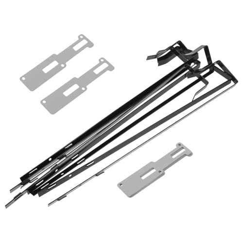 OUNONA 8個調整可能ドアハンガー 耐荷重アイアンクリップ付き メタルミラーブラケット フレームレスミラー用壁掛けホルダー ドア厚対応