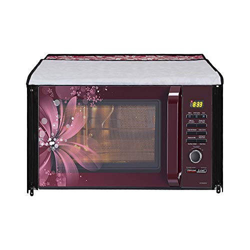 Image of DREAM KING Stylish Design & Printed Microwave Oven Cover Full Closure |waterproof & Dustproof Oven Cover Suitable for All Models - Multicolour SA55