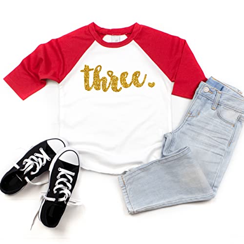 Image of Bump and Beyond Designs Girl Third Birthday Outfit Third Birthday Shirt Three Year Old Outfit