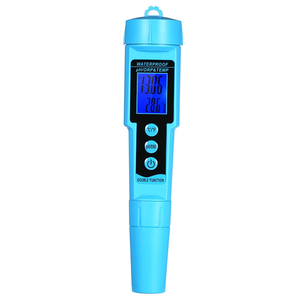 Adium Professional 3 in 1 pH/ORP/Temp Meter Water Detector Multi-Parameter Digital LCD Tri-Meter Multi-Function Water Quality Monitor Multi-Parameter Water Quality Tester