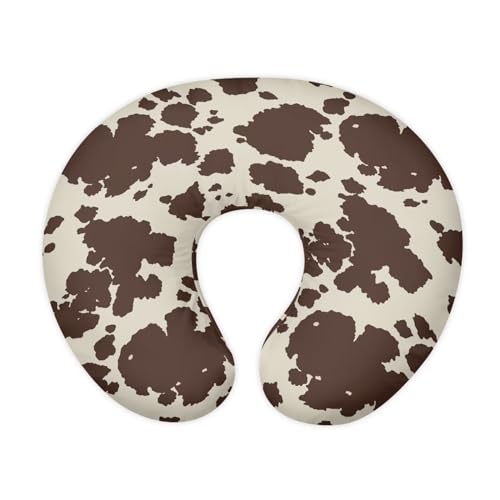 Eheartsgir Brown Cow Print Newborn Nursing Pillow Cover with Hidden Zipper Skin-Friendly Baby Nursing Pillowcase Easy to Put On & Take Off Breastfeeding Pillow Covers