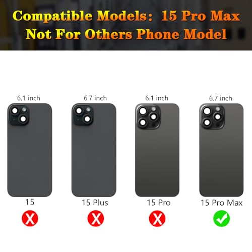Vitre arrière iPhone 15 Pro Max complète avec nappe induction et micro pour réparation - 4