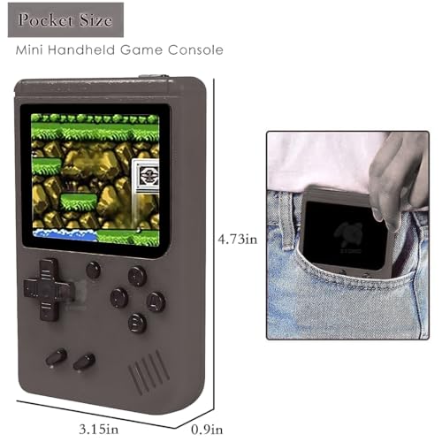 Image of Storio Rechargeable Pocket Video Game for Kids 400 in 1 Retro Game Box Console Handheld Game Box with TV Output - Multicolor